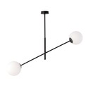 Linear 2 Sort/Opal pendellampe - Ø15 cm, E14, 230V, uten lyspære