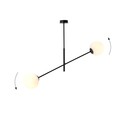 Linear 2 Sort/Opal pendellampe - Ø15 cm, E14, 230V, uten lyspære