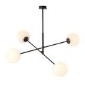 Linear 4 Sort/Opal pendellampe - Ø15 cm, E14, 230V, uten lyskilde