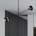 Linear 2 Sort/Stripe pendellampe - Ø14 cm, E14, 230V, uten lyskilde