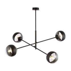 LED pendel Linear 4 Sort/Stripe pendellampe - Ø14 cm, E14, 230V, uten lyskilde