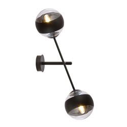 Innendørs vegglampe Linear K2 Sort/Stripe vegglampe - Ø14 cm, E14, 230V, uten lyskilde