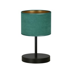 Bordlampe Hilde LN1 Sort/Grønn bordlampe - Ø20 cm, E27, 230V, uten lyskilde