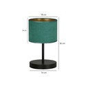 Hilde LN1 Sort/Grønn bordlampe - Ø20 cm, E27, 230V, uten lyskilde