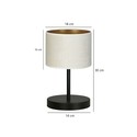 Hilde LN1 Sort/Hvit bordlampe - Ø20 cm, E27, 230V, uten lyskilde