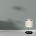 Hilde LN1 Sort/Hvit bordlampe - Ø20 cm, E27, 230V, uten lyskilde
