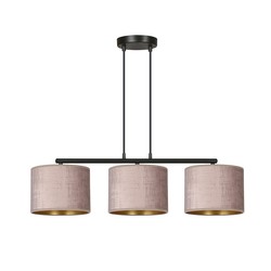 LED pendel Hilde 3 Sort/Rosa pendellampe - Ø20 cm, E27, 230V, uten lyskilde