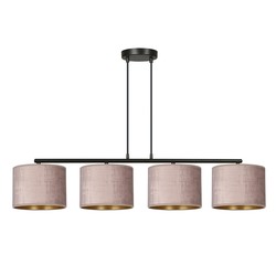 LED pendel Hilde 4 Sort/Rosa pendellampe - Ø20 cm, E27, 230V, uten lyskilde