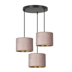 LED pendel Hilde 3 Sort Premium Rosa pendellampe - Ø20 cm, E27, 230V, uten lyskilde