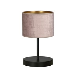 Bordlampe Hilde LN1 Sort/Rosa bordlampe - Ø20 cm, E27, 230V, uten lyskilde