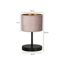 Hilde LN1 Sort/Rosa bordlampe - Ø20 cm, E27, 230V, uten lyskilde