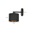 Hilde K1 Sort vegglampe - Ø20 cm, E27, 230V, uten lyskilde