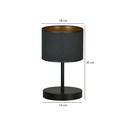 Hilde LN1 Sort bordlampe - Ø20 cm, E27, 230V, uten lyskilde