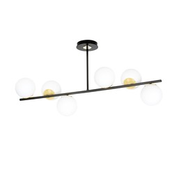Taklamper Floki 6 Sort/Gull taklampe - Ø15 cm, E14, 230V, uten lyskilde.