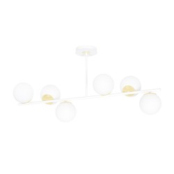 Taklamper Floki 6 Hvit/Gull taklampe - Ø15 cm, E14, 230V, uten lyskilde