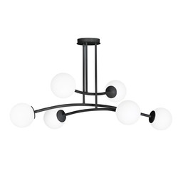 Taklamper Halldor 6 Sort taklampe - Ø15 cm, E14, 230V, uten lyskilde