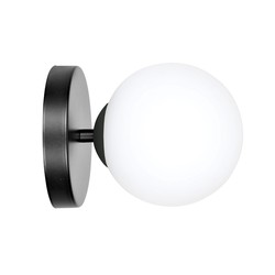 Innendørs vegglampe Halldor K1 Sort vegglampe - Ø15 cm, E14, 230V, uten lyskilde