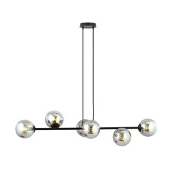LED pendel Rossi 6 Sort/Grafitt pendellampe - Ø14 cm, E14, 230V, uten lyskilde