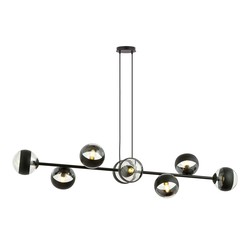 LED pendel Rossi 8 Sort Stripe pendellampe - Ø14 cm, E14, 230V, uten lyskilde