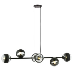 LED pendel Rossi 6 Sort Stripe pendellampe - Ø14 cm, E14, 230V, uten lyskilde