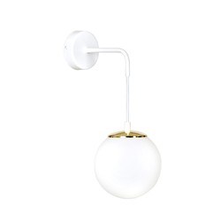 Innendørs vegglampe Ognis K1 Hvit vegglampe - Ø15 cm, E27, 230V, uten lyskilde