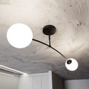 Pregos 2 Sort taklampe - Ø15 cm, E14, 230V, uten lyskilde
