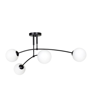 Pregos 4 Sort taklampe - Ø15 cm, E14, 230V, uten lyskilde Pregos 4 Sort taklampe - Ø15 cm, E14, 230V, uten lyskilde