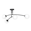 Pregos 4 Sort taklampe - Ø15 cm, E14, 230V, uten lyskilde