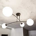Pregos 4 Sort taklampe - Ø15 cm, E14, 230V, uten lyskilde