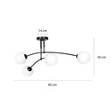 Pregos 4 Sort taklampe - Ø15 cm, E14, 230V, uten lyskilde
