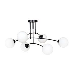 Taklamper Pregos 6 Sort taklampe - Ø15 cm, E14, 230V, uten lyskilde