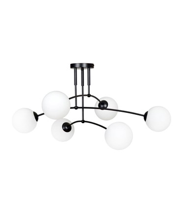 Pregos 6 Sort taklampe - Ø15 cm, E14, 230V, uten lyskilde