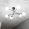 Pregos 6 Sort taklampe - Ø15 cm, E14, 230V, uten lyskilde