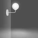 Pregos K1 Hvit vegglampe - Ø15 cm, E14, 230V, uten lyskilde