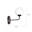 Pregos K1 Hvit vegglampe - Ø15 cm, E14, 230V, uten lyskilde