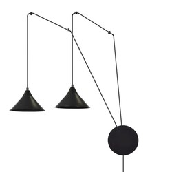 LED pendel Abramo 2 Sort pendellampe - E27, 230V, uten lyskilde