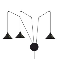LED pendel Abramo 3 Sort pendellampe - E27, 230V, uten lyskilde