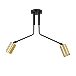 Taklamper EN: Verno 2 Black ceiling lamp - GU10, 230V, without light source