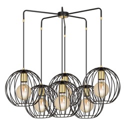 LED pendel Albio 6 Sort pendellampe - E27, 230V, uten lyskilde