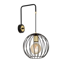Innendørs vegglampe Albio K1 Svart vegglampe - E27, 230V, uten lyskilde