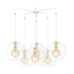 LED pendel Albio 6 Hvit pendellampe - E27, 230V, uten lyskilde
