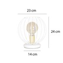 Albio LN1 Hvit bordlampe - E27, 230V, uten lyskilde