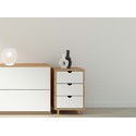 Albio LN1 Hvit bordlampe - E27, 230V, uten lyskilde