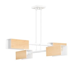 LED pendel Zaper 4 Hvit pendellampe - E27, 230V, uten lyskilde