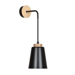 Innendørs vegglampe Bolero K1 Sort vegglampe - E27, 230V, uten lyskilde