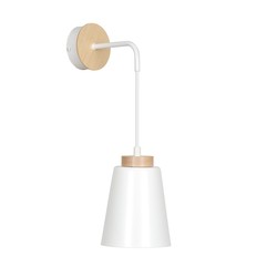 Innendørs vegglampe Bolero K1 Hvit vegglampe - E27, 230V, uten lyskilde