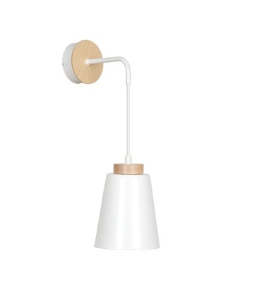 Bolero K1 Hvit vegglampe - E27, 230V, uten lyskilde Bolero K1 Hvit vegglampe - E27, 230V, uten lyskilde