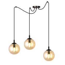 LED pendel Gigi 3 Sort/Rav pendellampe - Ø14 cm, E14, 230V, uten lyskilde