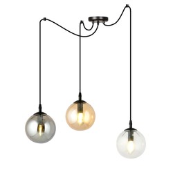LED pendel Gigi 3 Sort Mix pendellampe - Ø14 cm, E14, 230V, uten lyskilde.