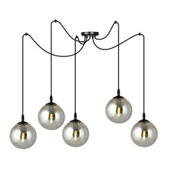 LED pendel Gigi 5 Sort/Grafitt pendellampe - Ø14 cm, E14, 230V, uten lyskilde